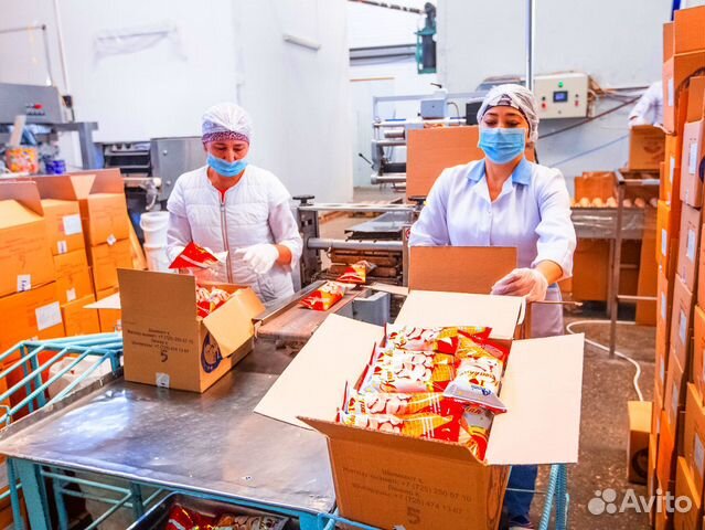 Упаковщик продукции на завод с 2х разовым питанием