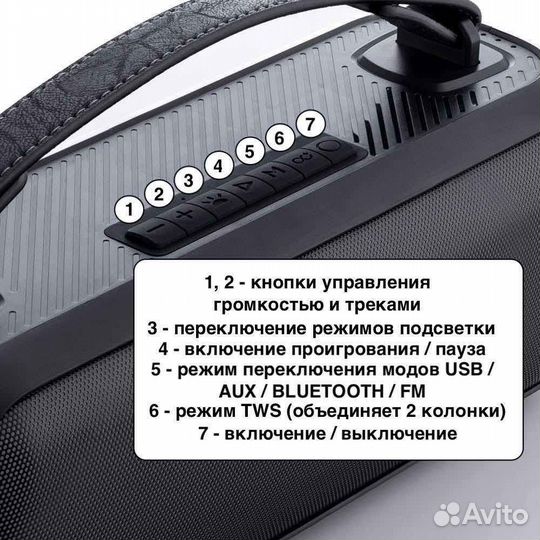 Колонка Remax RB-M25 LED панель Black