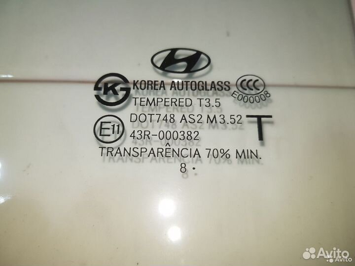 Стекло заднее левое Hyundai Santa Fe 06-12