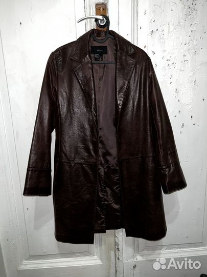 Кожаный плащ zara