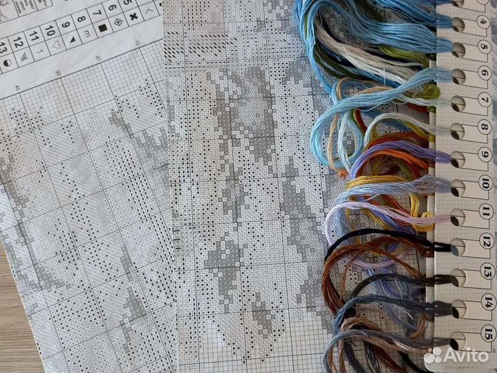 Лот. Остатки 2 наборов для вышивания