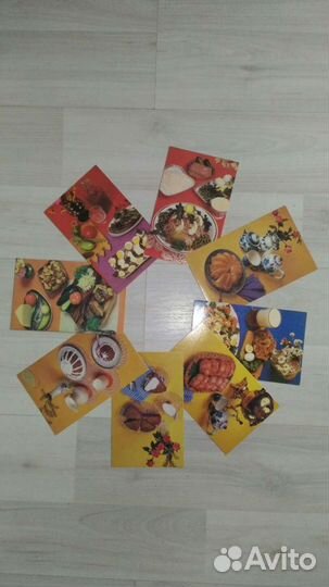 Открытки СССР с рецептами блюд