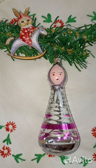 Ёлочные игрушки СССР глинка