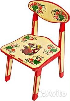 Стол для ребенка с росписью, стулья