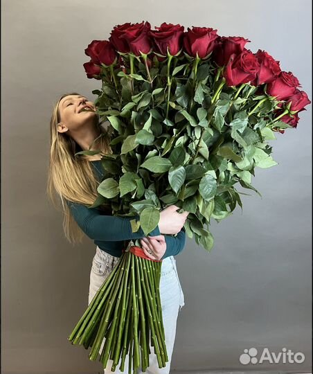 Метровые Голландские розы. Розы 100 см