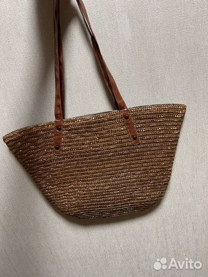Сумка пляжная плетеная