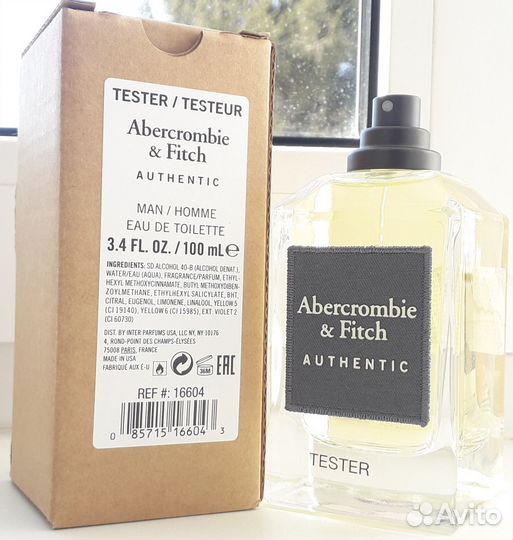 Abercrombie & Fitch Authentic Men EDT 100ml тестер