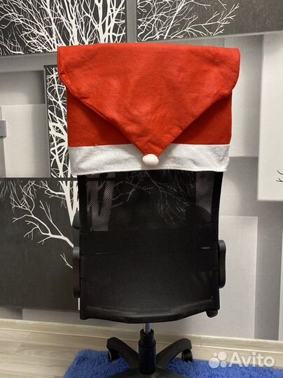 Чехол на стул колпак деда Мороза