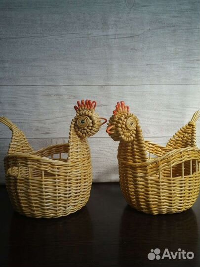 Корзина плетеная курочка