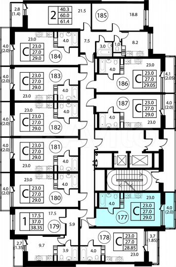 Квартира-студия, 29 м², 9/12 эт.