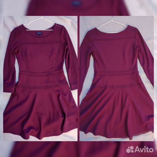 Бордовое платье Emporio Armani Jeans