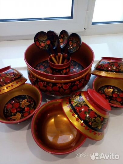 Набор столовой посуды Хохлома