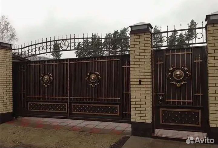 Ворота кованые Откатные автоматические