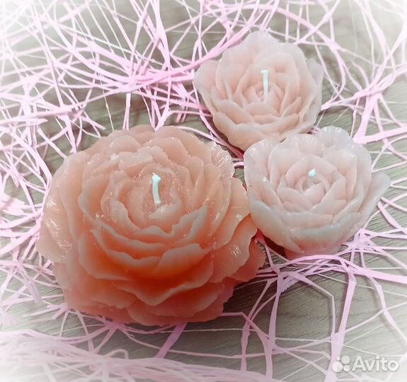 Интерьерные фигурные свечи ручной работы