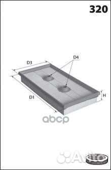 Фильтр воздушный elp9392 Mecafilter