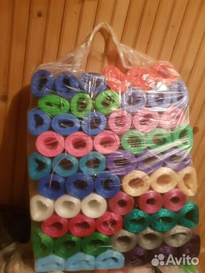 Нить,пряжа(полипропиленовая) для вязания мочалок