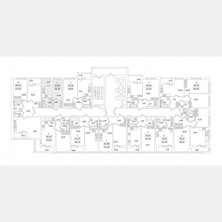 Квартира-студия, 24,3 м², 7/17 эт.