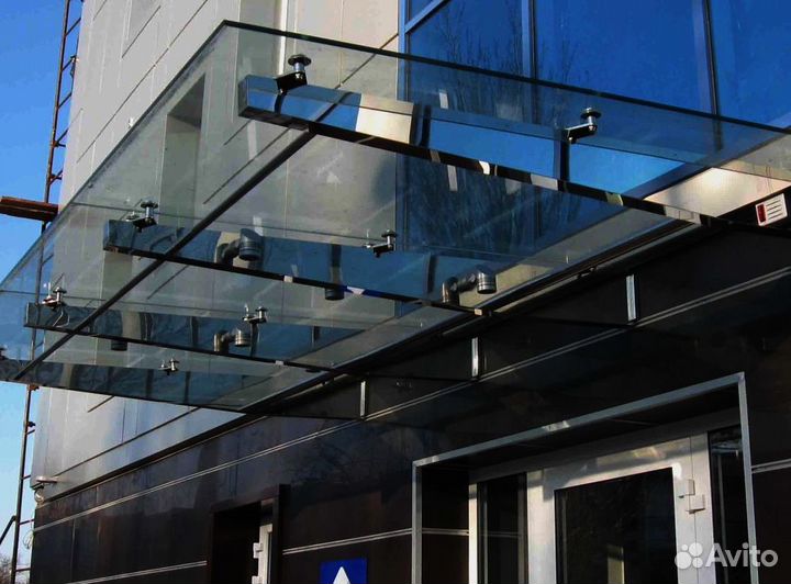 Стеклянные козырьки