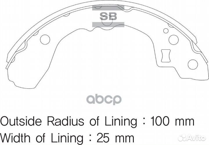 Колодки тормозные барабанные SA052 Sangsin brake