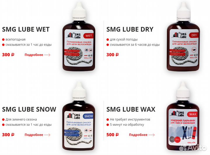 Cмазка для цепи SMG Lube на парафиновой основе