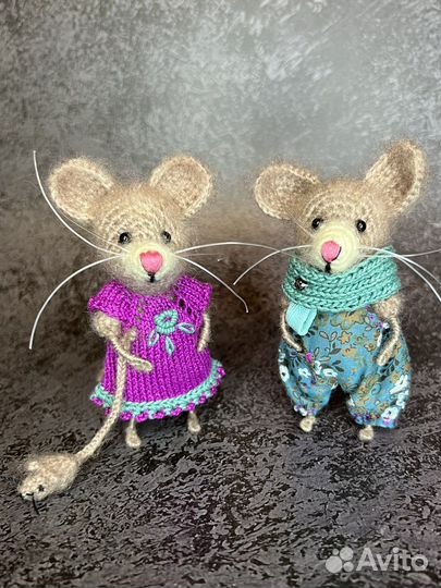Мышки вязаные