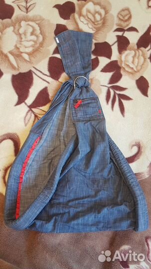 Слинг для кормления джинсовый