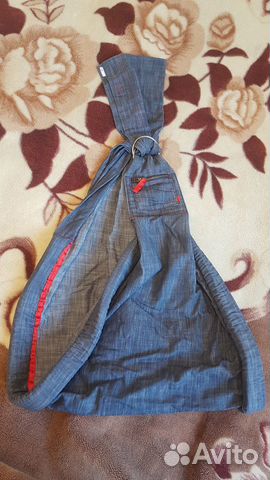 Слинг для кормления джинсовый