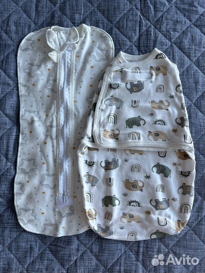 Пеленка кокон на липучках и на молнии