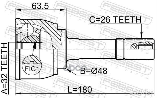 Шрус наружный 32x48x26 (suzuki grand vitara/GRA