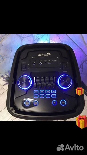 Колонка мощная 1000w 2 микрофона караоке