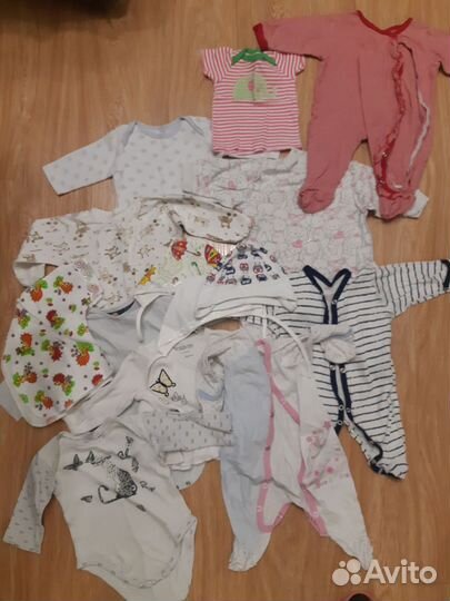 Одежда на девочку от 0-3 месяцев пакетом