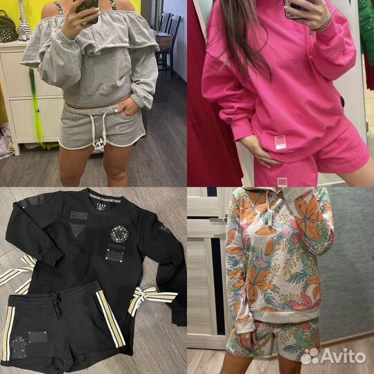 Костюм толстовка свитшот батник с шортами