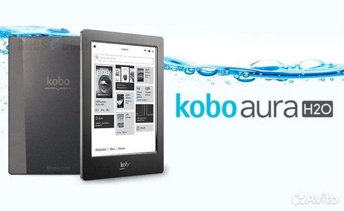 Kobo H2O 4Gb, Wi-Fi, LED, Touch + чехол