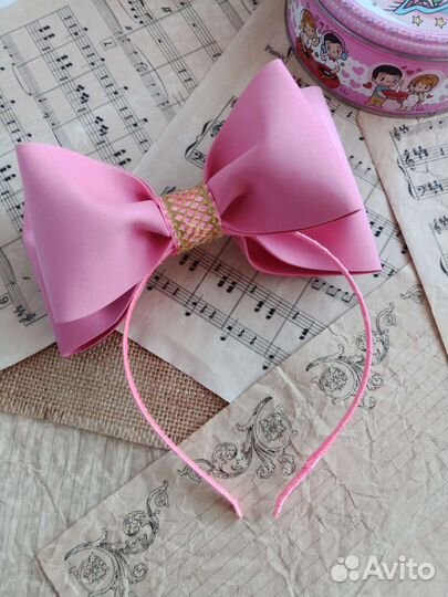 Ободок с бантом для костюма кукла