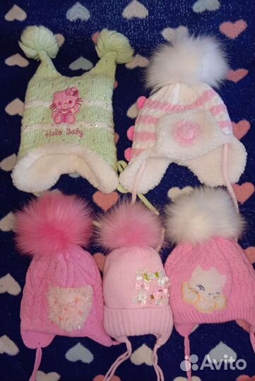 Шапки для девочек. Зима