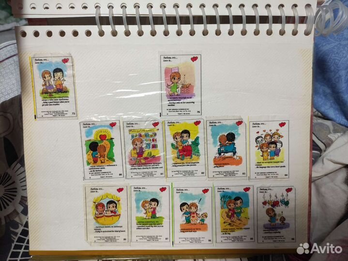 Вкладыши от жвачек love is