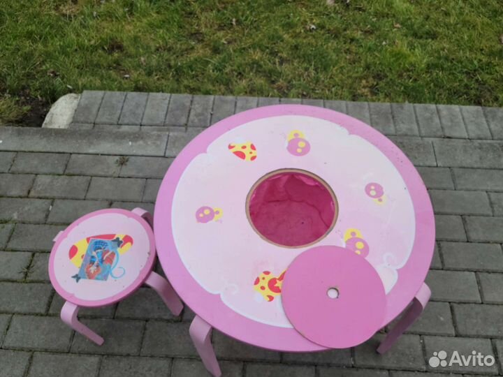Детский столик и стульчик деревянный