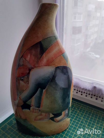 Ваза майолика ручная работа,авторская роспись