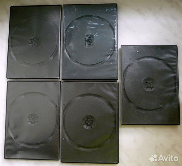 Коробки для Дисков Пластиковые 13.5x19 см 5 шт