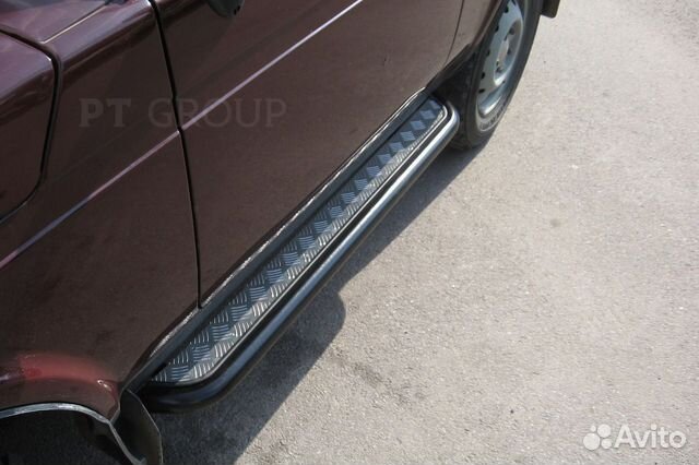 Защита порогов с алюм. площадкой LADA 