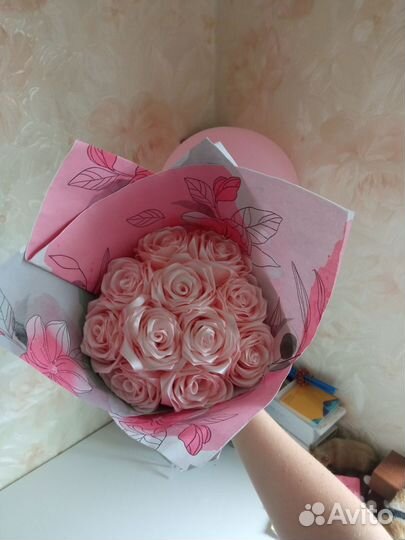 Букет из атласных лент