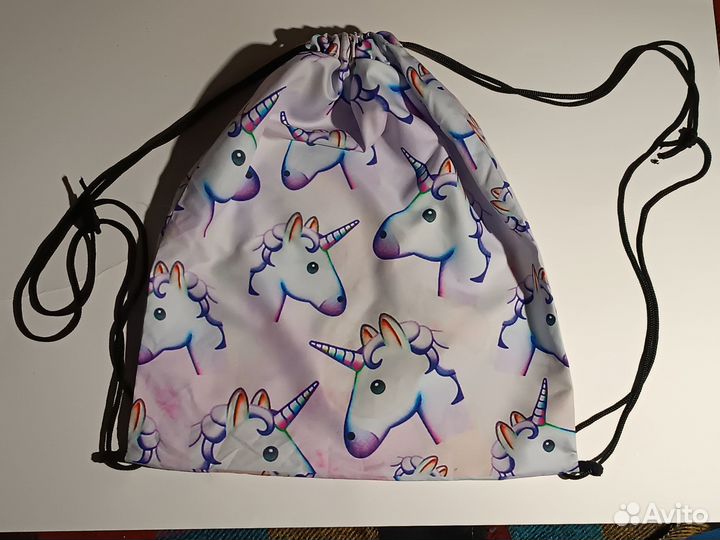 Мешок для обуви новый с единорогами