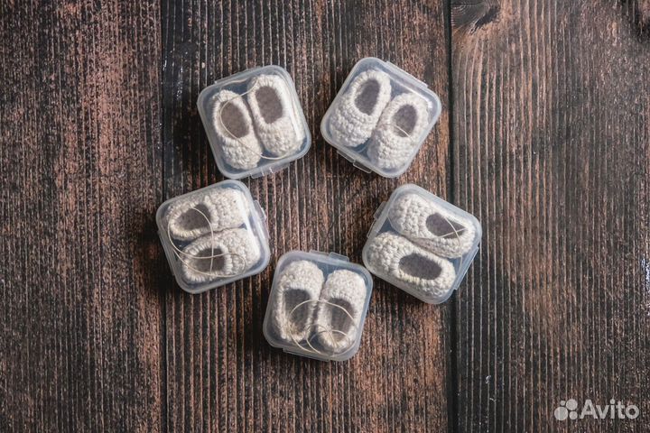 Лапти-обереги мини льняные