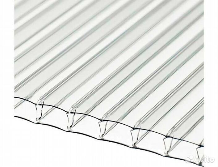 Поликарбонат сотовый 6 мм Прозрачный royalplast