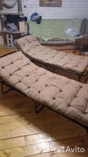 Кемпинговая кровать раскладушка с матрасом Б4