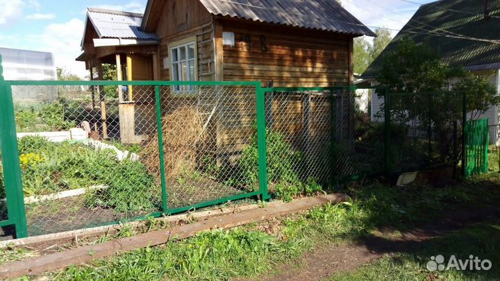 Забор из сетки рабицы в натяг