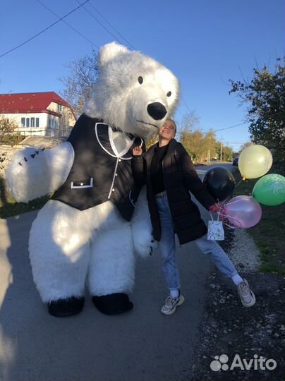 Белый Мишка для поздравлений в Керчи