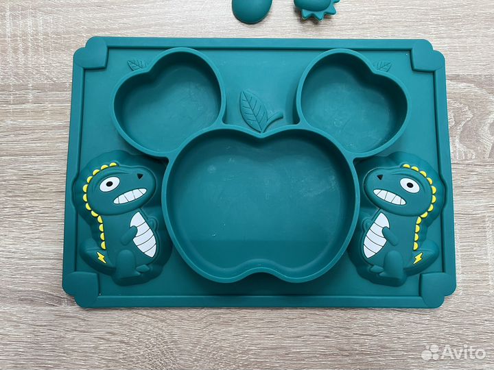 Силиконовая тарелка детская+ бутылочки