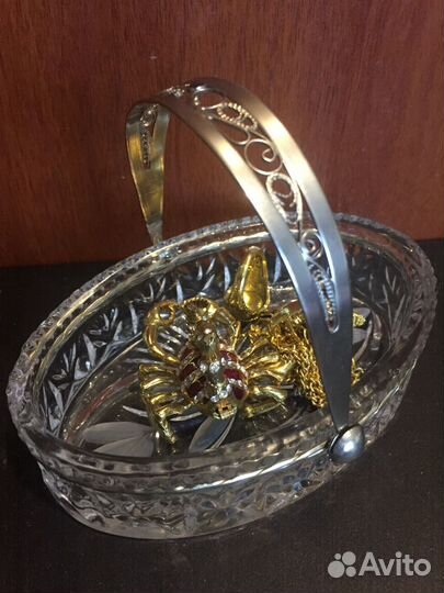 Конфетница хрусталь