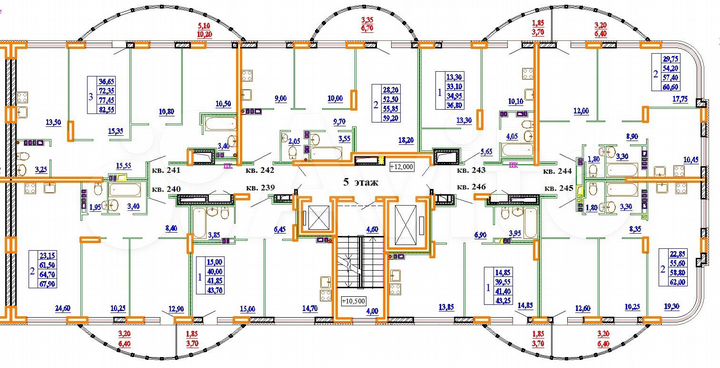 1-к. квартира, 43,3 м², 5/11 эт.